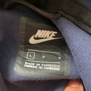 Nike fleece tech blue and large